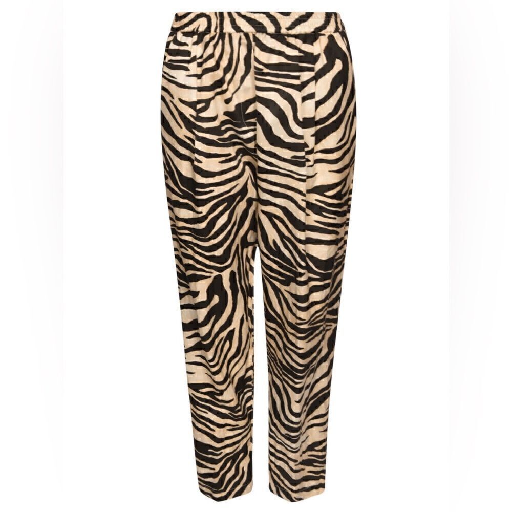 Black and Cream Forte Forte Zebra Trousers